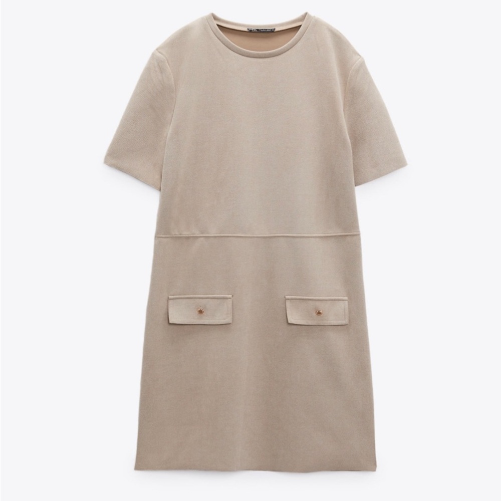 Zara faux suede mini dress